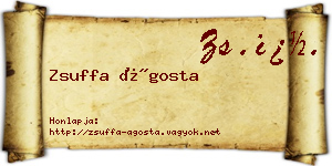 Zsuffa Ágosta névjegykártya